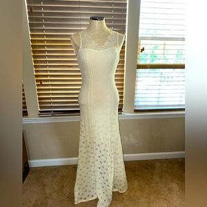 Elegant Lace mermaid Ivory Dress